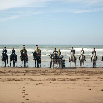 Riders from Szilvásvárad on the ocean shore