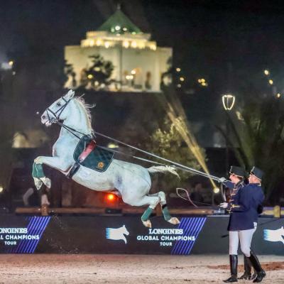 Haute école in the Longines Global Champions Tour arena