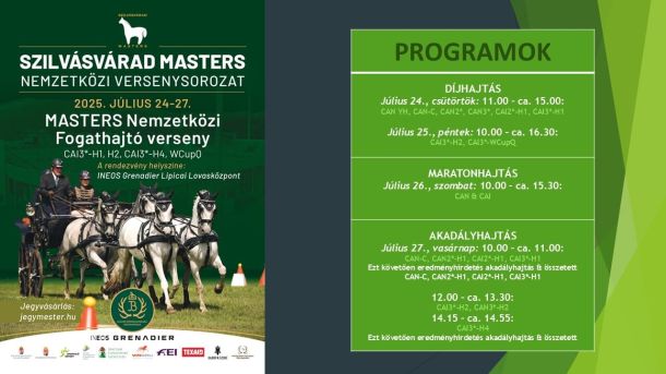 PROGRAMOK - MASTERS Nemzetközi Fogathajtó Verseny