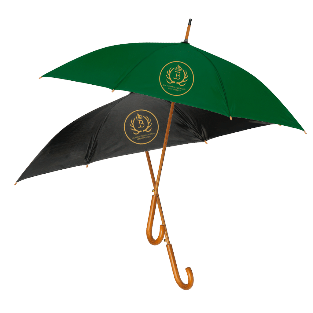 Favázas automata esernyő zöld, fekete színben