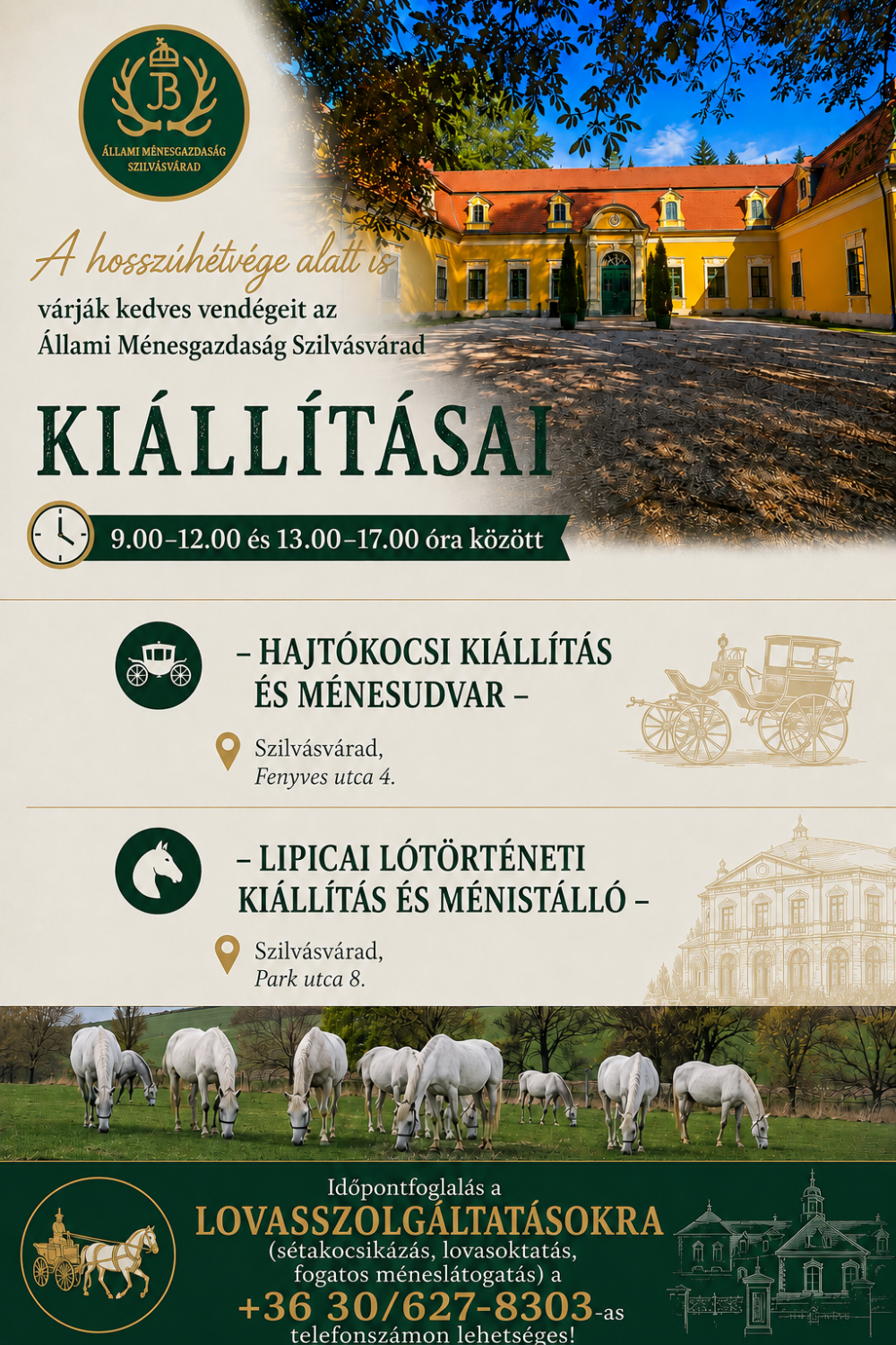 A hosszúhétvége alatt is várják kedves vendégeit az Állami Ménesgazdaság Szilvásvárad KIÁLLÍTÁSAI...