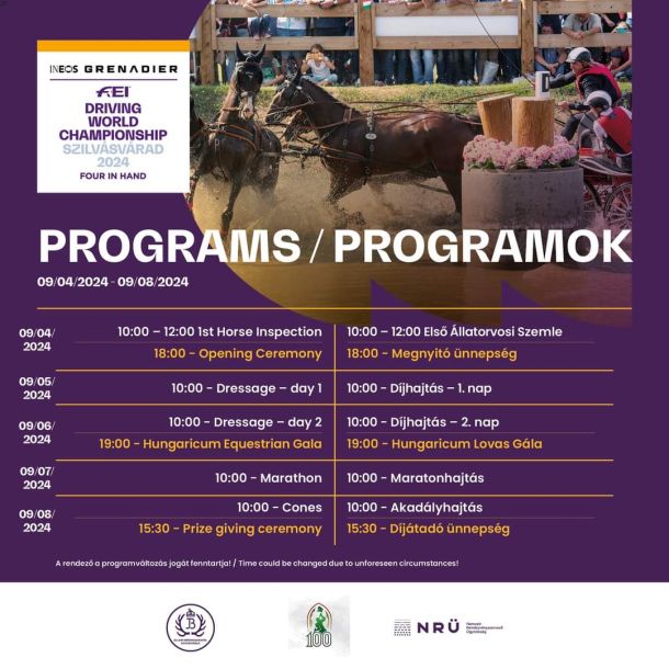PROGRAMS - INEOS FEI World Four-in-Hand Championship