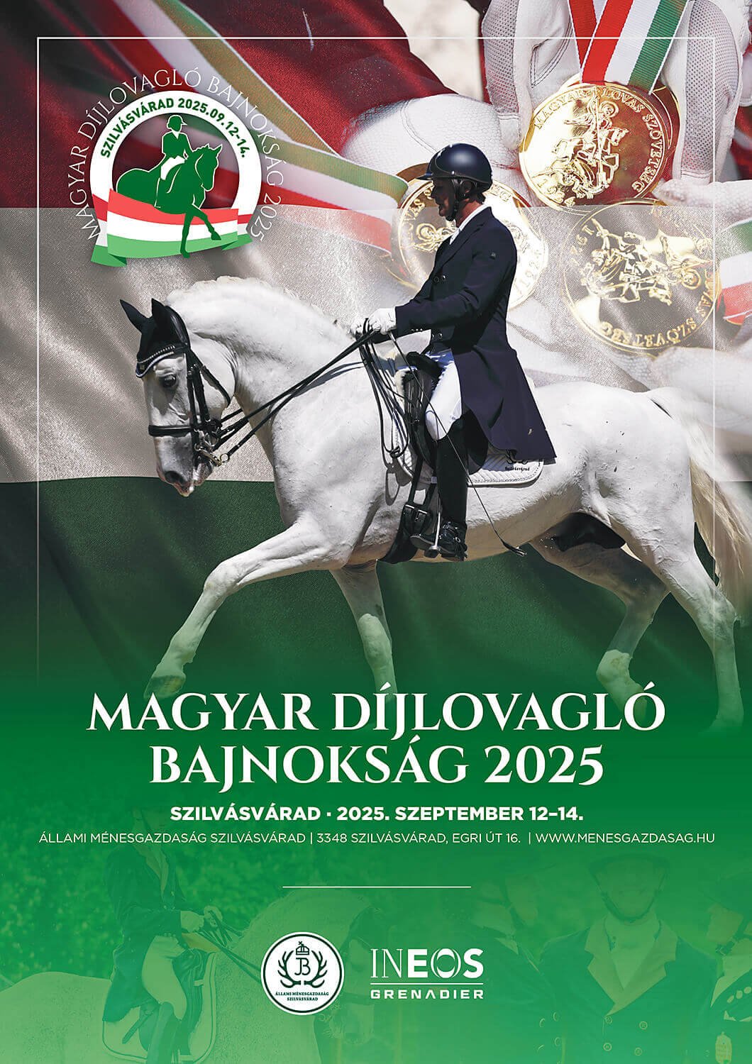 Díjlovagló Magyar Bajnokság
Időpont: 2025. szeptember 12-14., kezdés péntek-szombat-vasárnap 8.0...